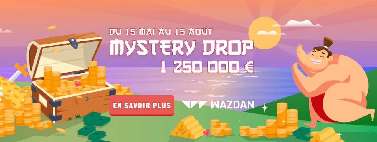 Logo du jeu Mystery Drop sur Banzai Slots Casino.
